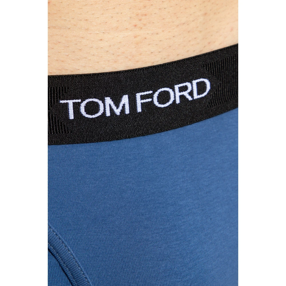Tom Ford Katoenen boxershorts Blue Heren