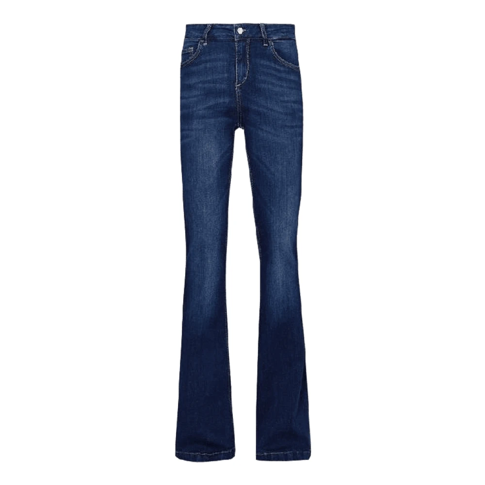 Liu Jo Flare Denim Jeans met Elastische Taille Blue Dames