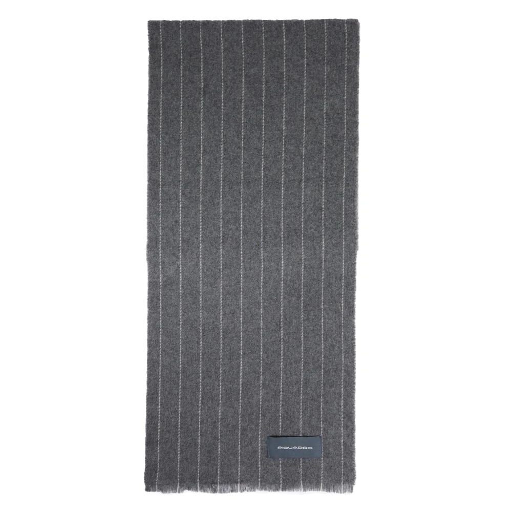 Piquadro Mannelijk Grijs Accessoires Heren, One Size, Men's Scarf In 100% Pure Wool