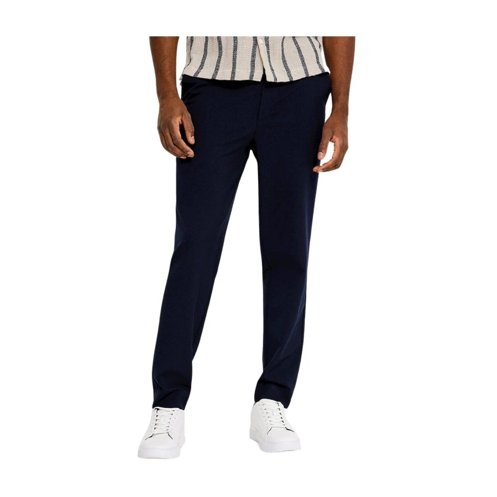 Plain Units Klassieke Chino Theo Navy Blue Heren