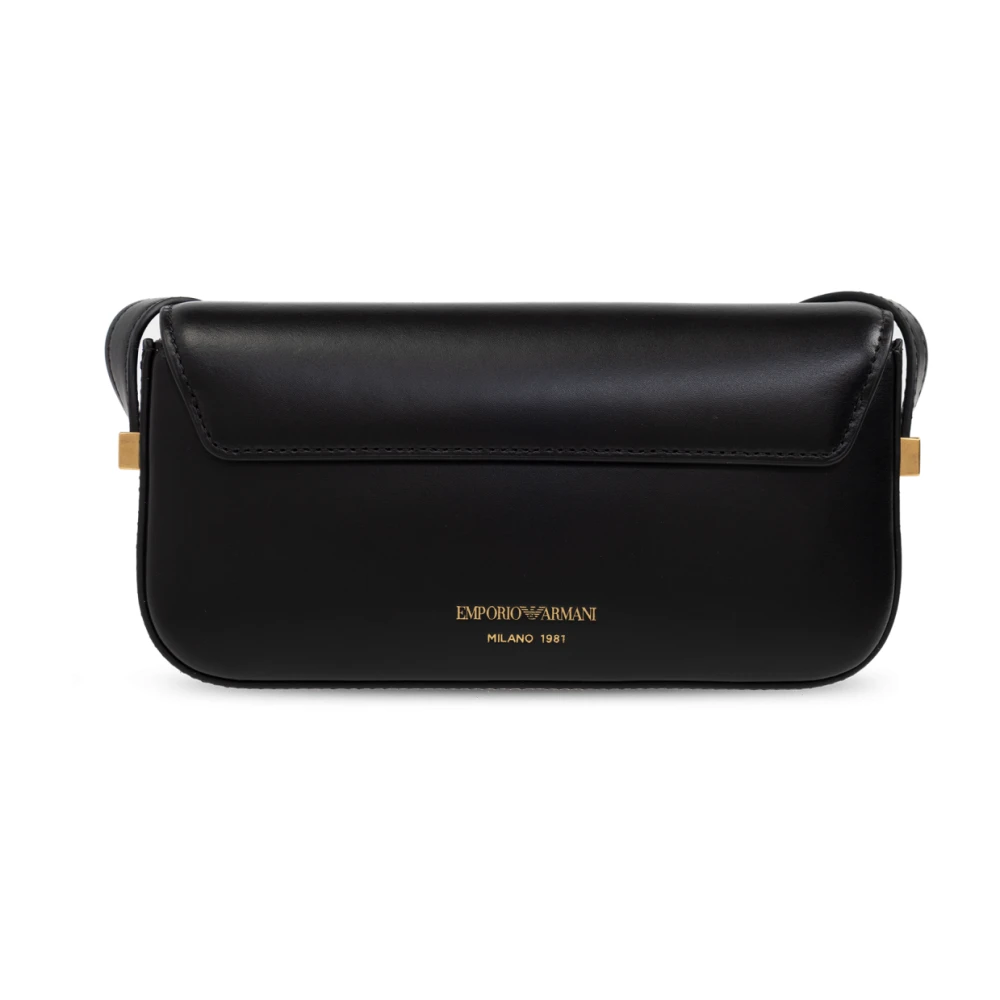 Emporio Armani Schoudertas met logo Black Dames