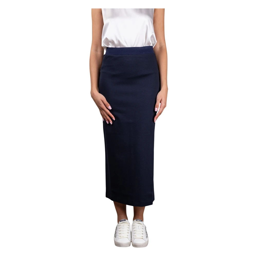 Max Mara Vrouw Blauw Rokken Dames, S, Midi Skirts