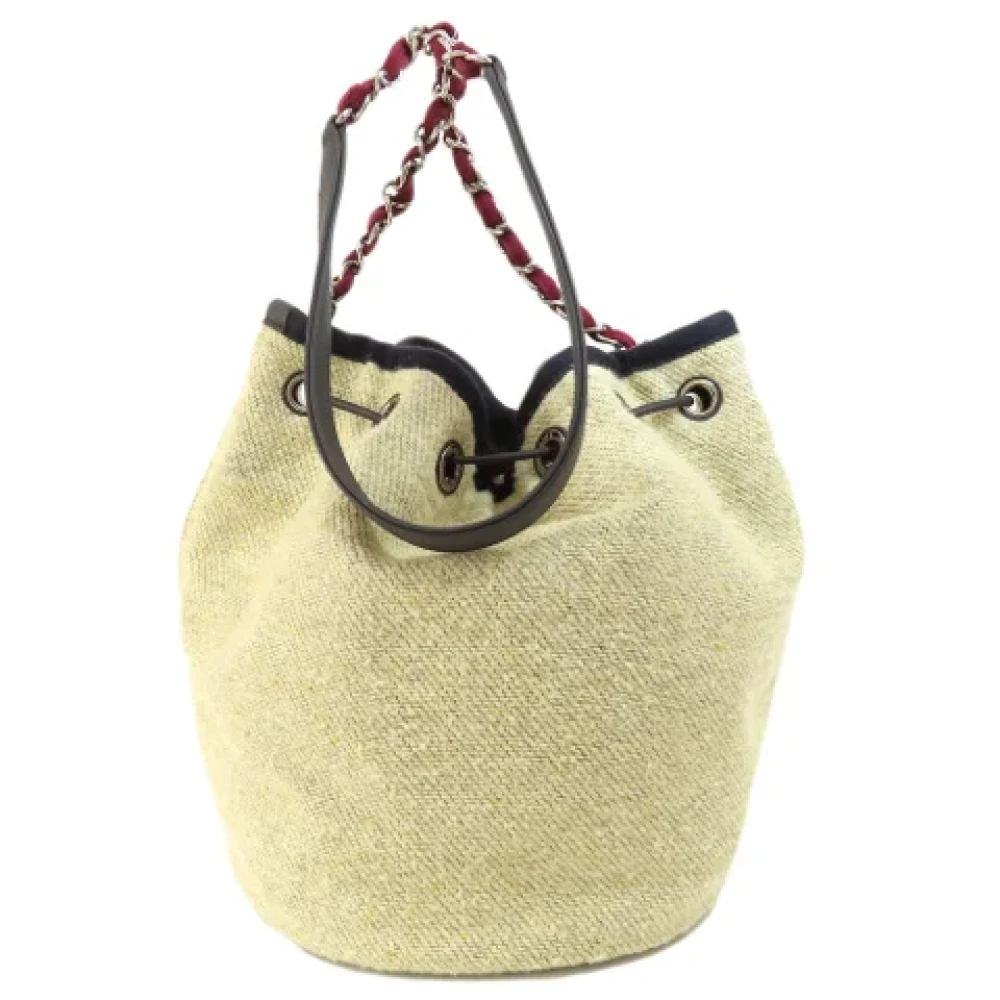 Chanel Vintage Pre-owned Canvas shoulder-bags Beige Dames