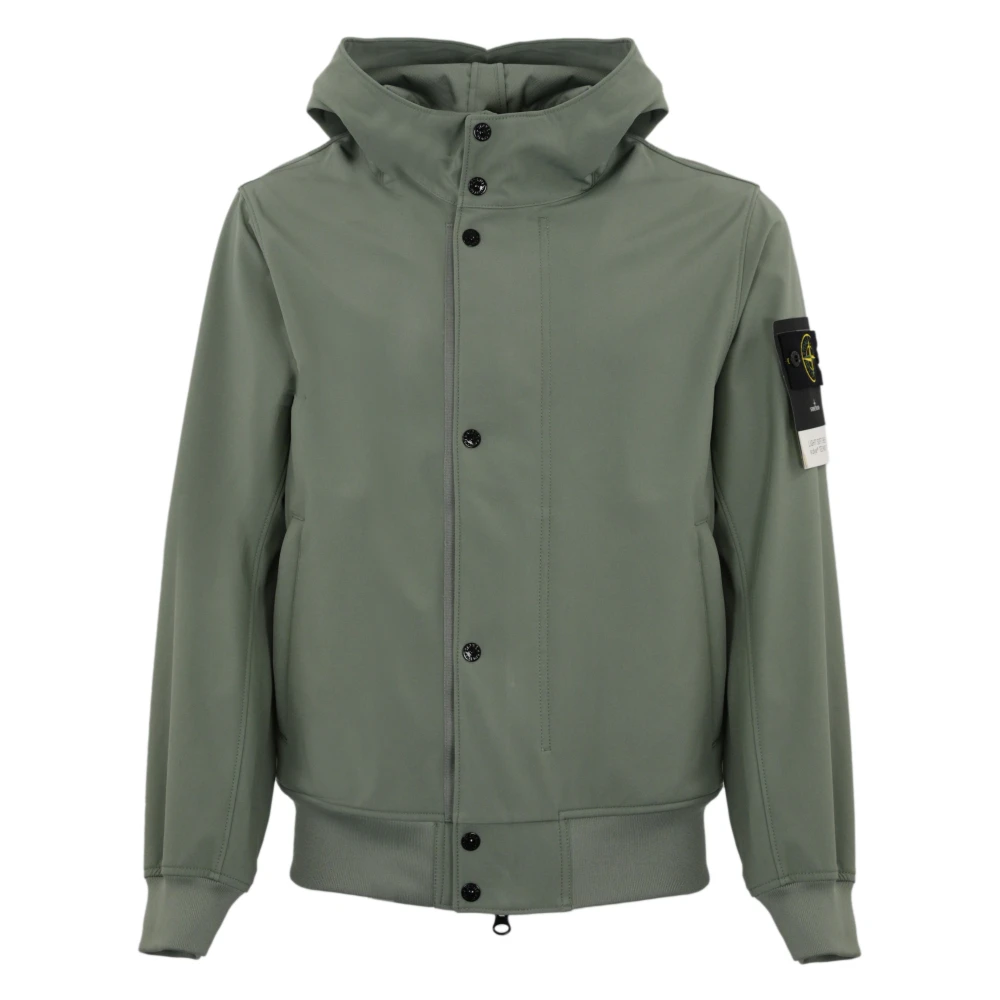 Stone Island Technische drielaagse polyesterjas Green Heren