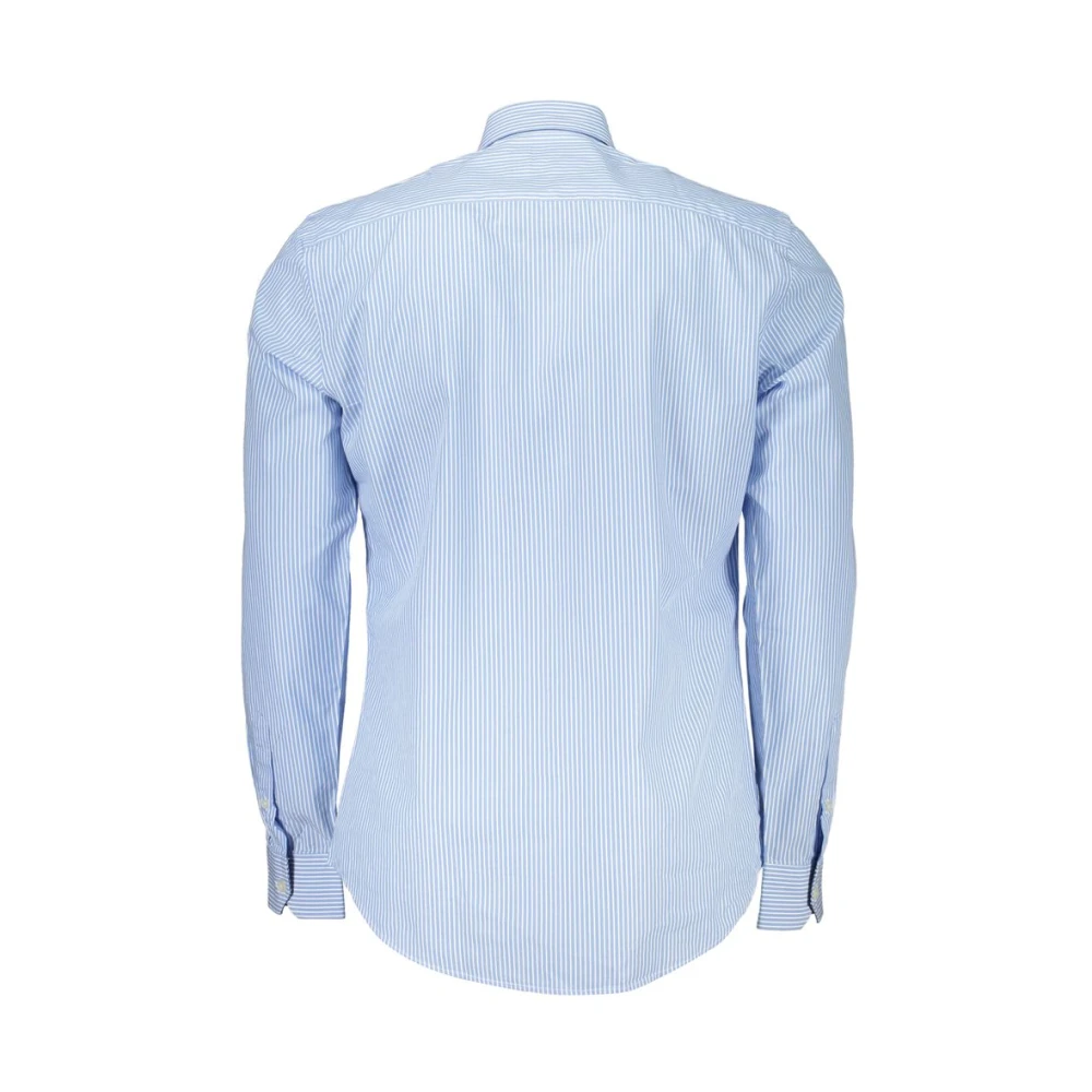 Harmont & Blaine Elegant lichtblauw gestreept katoenen overhemd Blue Heren