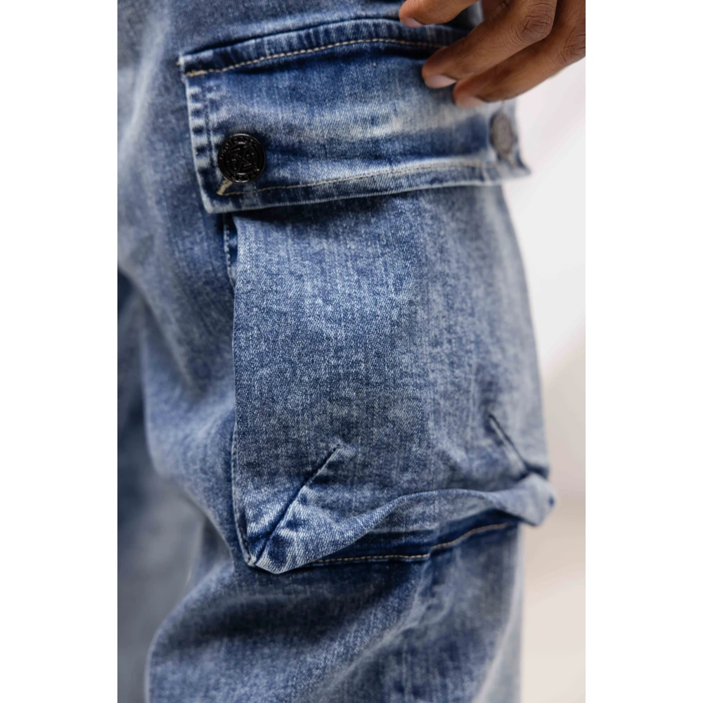 Xplct Studios Blauwe Cargo Broek Heren Blue Heren