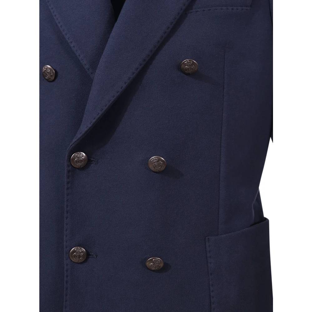 Circolo 1901 Blauw Peak Revers Jas Regular Fit Blue Heren
