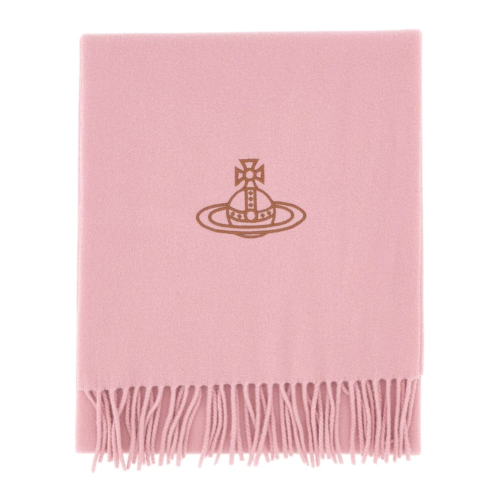 Vivienne Westwood Wool Scarf - Female - Winter Scarves - Pink - One Size - Accessories - Image 3