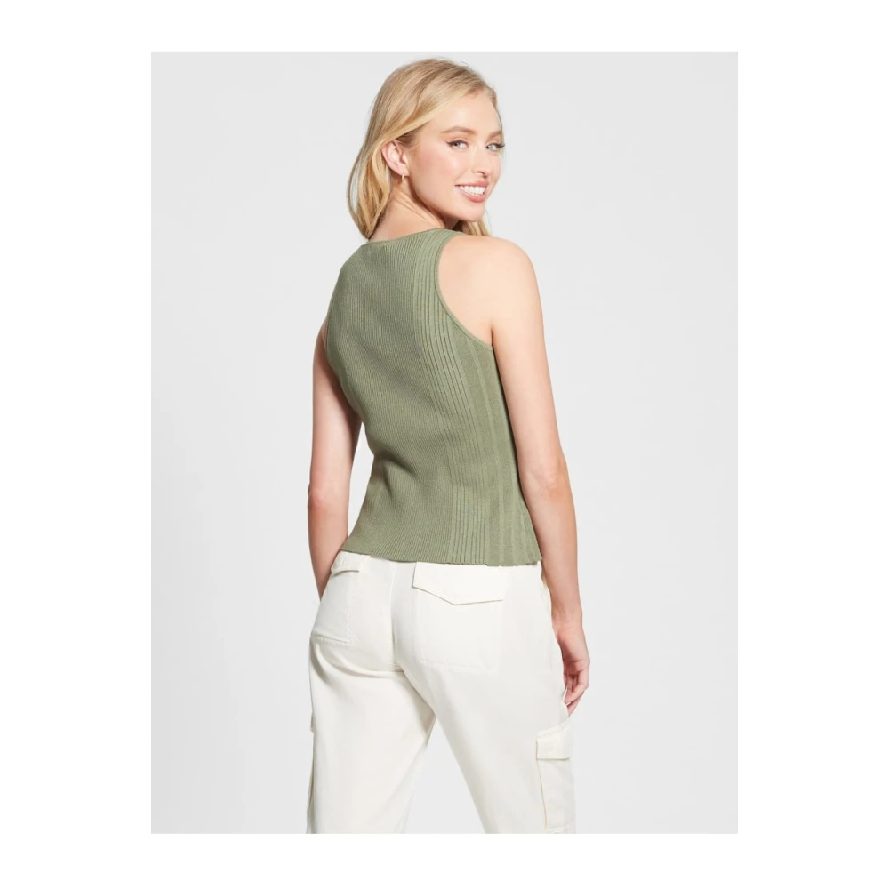 Guess Sleeveless Tops Green Dames