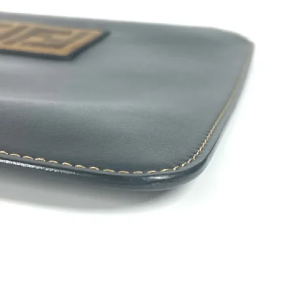 Fendi Vintage Pre-owned Leather clutches Black Dames
