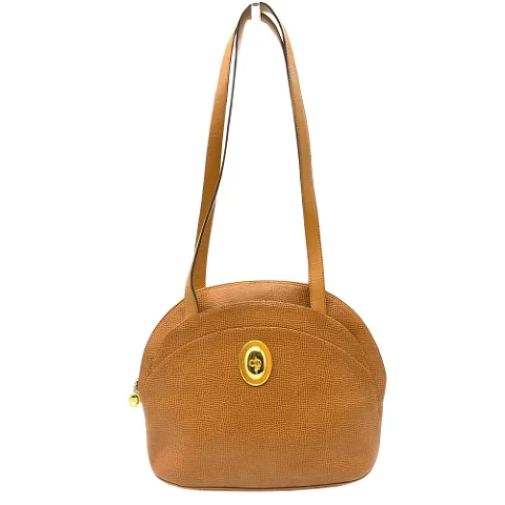 Dior Vintage Pre-owned Leather shoulder-bags Brown Dames