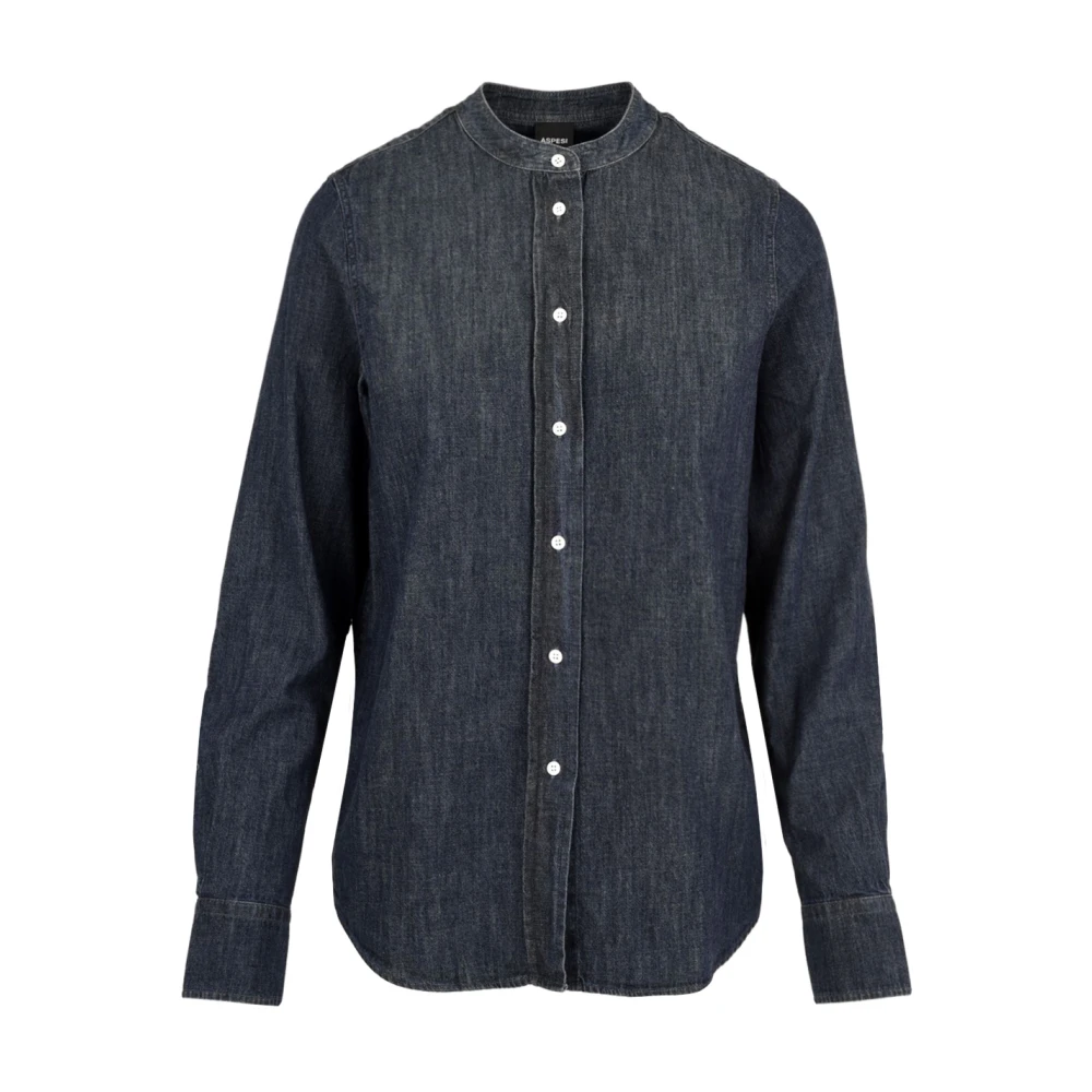 Aspesi Casual Denim Overhemd Blue Dames