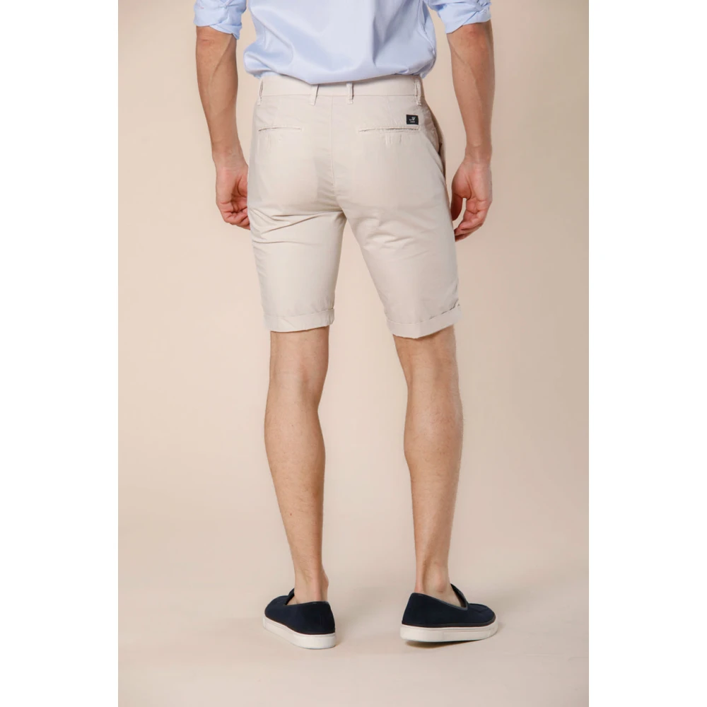 Mason's Stretch Gabardine Bermuda Shorts Regular Fit Beige Heren
