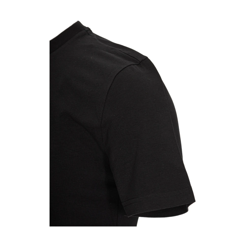Moschino Jersey Stretch Katoenen T-shirt Black Heren
