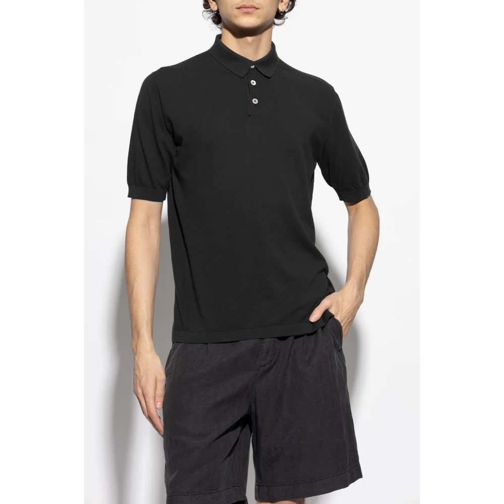 Eleventy Katoenen polo Gray Heren
