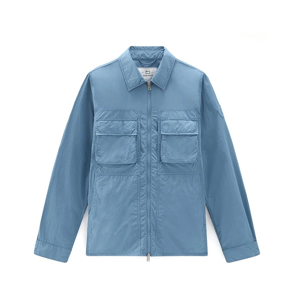 Woolrich Gekreukeld Overshirt Jack Blue Heren