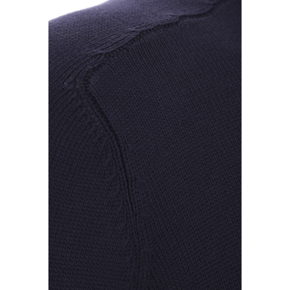 BRUNELLO CUCINELLI Navy Blauw Katoenen Vest Trui Blue Heren