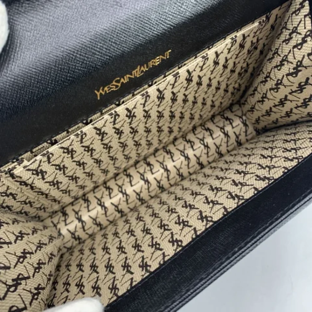 Yves Saint Laurent Vintage Pre-owned Leather clutches Black Dames