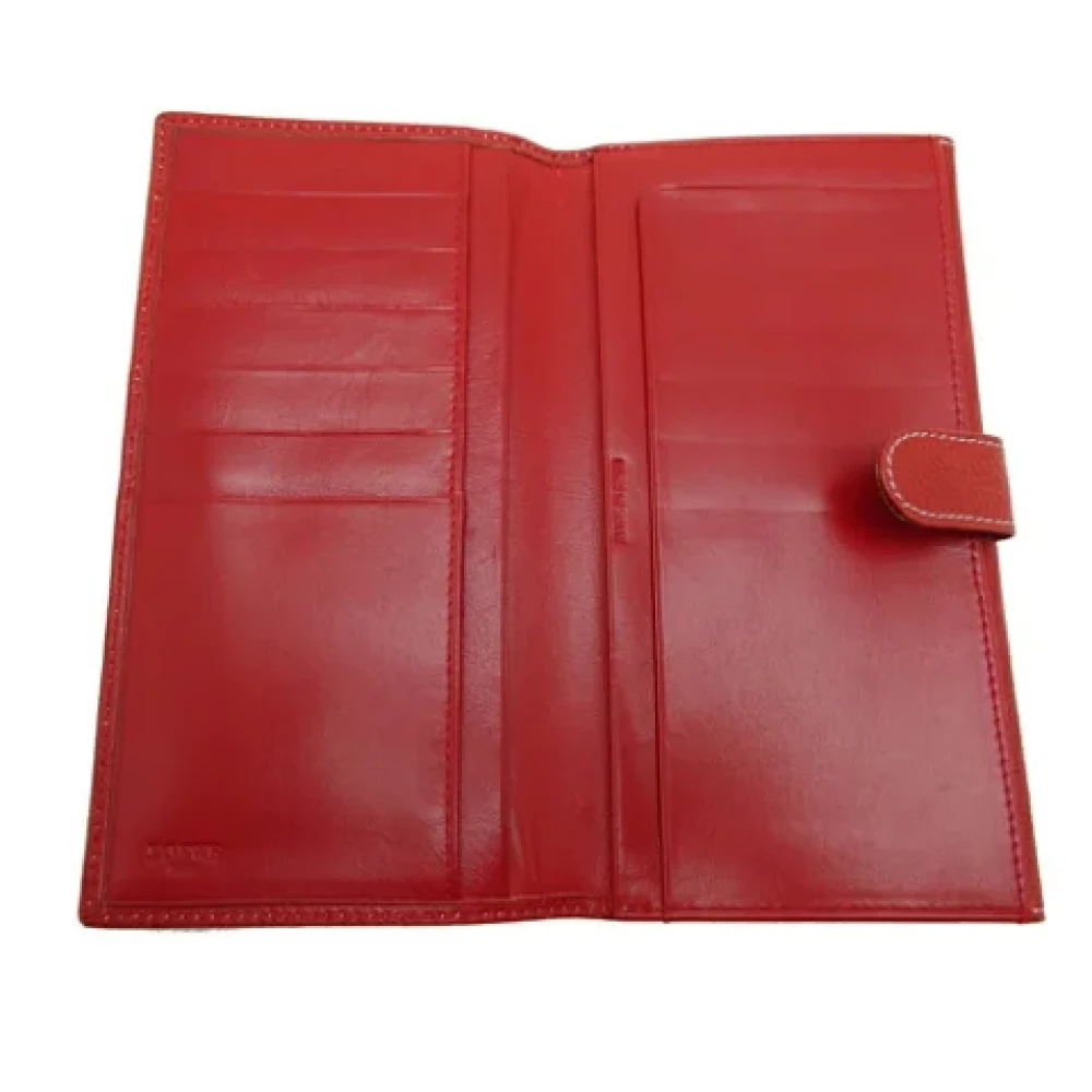 Loewe Pre-owned Leather wallets Red Dames