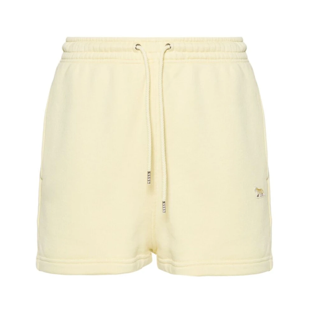 Maison Kitsuné Short Shorts Yellow Dames