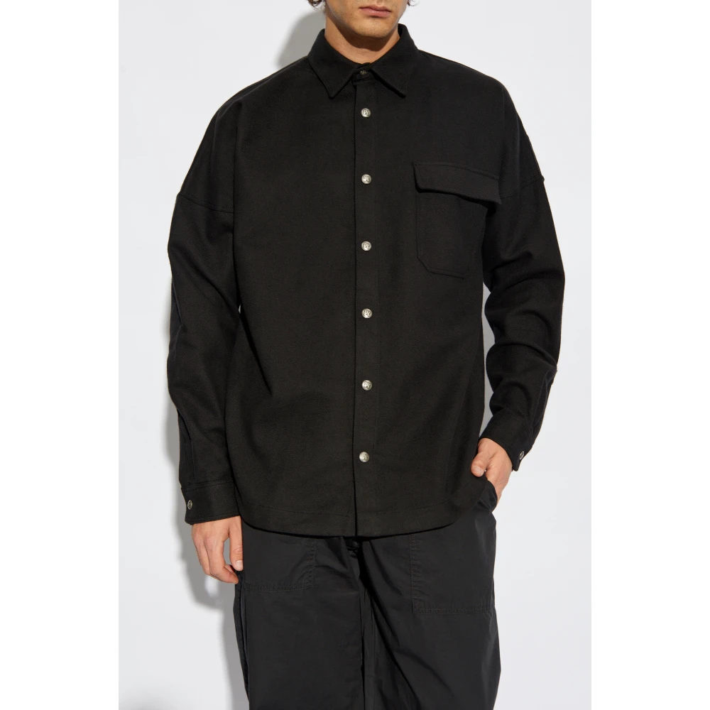 Palm Angels Logo shirt Black Heren