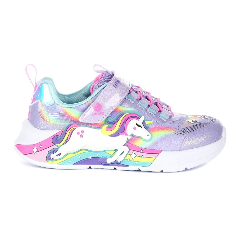 Skechers Girls Lavender Unicorn Chaser Trainers Kids