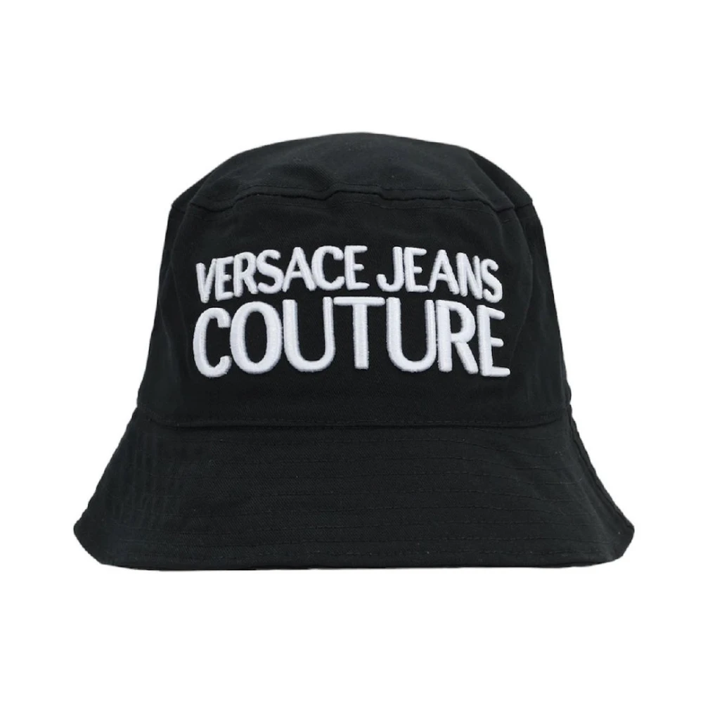 Sort Bomuldshat til Mænd med Versace Jeans Couture Logo - L