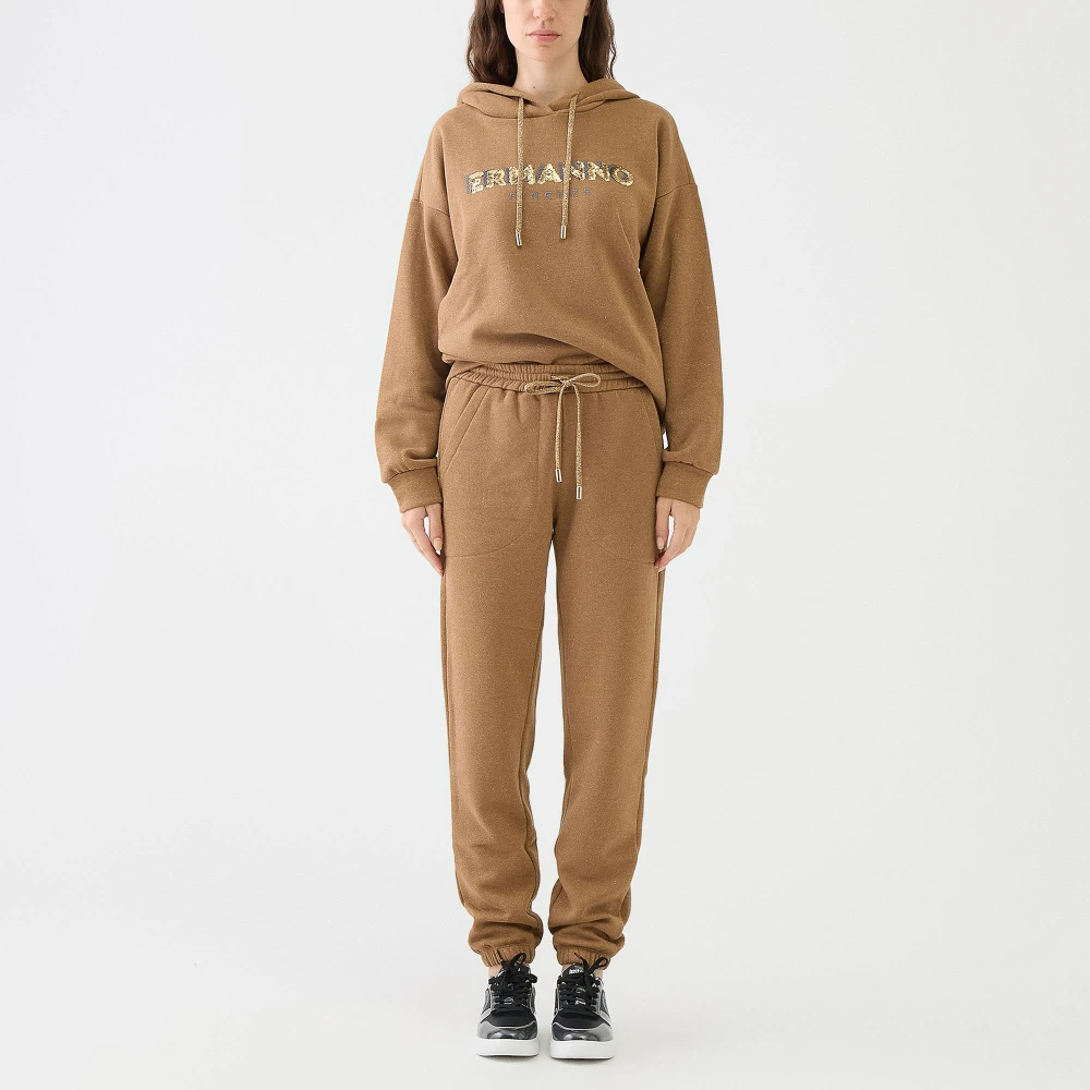 Ermanno Scervino Lurex Joggingbroek Brown Dames