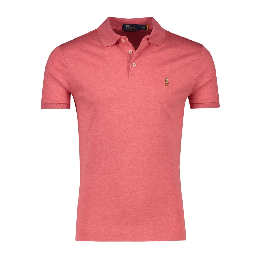 Ralph Lauren Roze Custom Slim Fit Polo Shirt Pink Heren