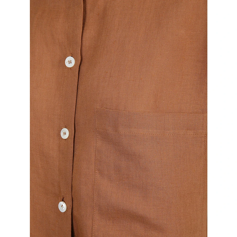 Eleventy Linnen Overhemden Made in Italy Brown Dames