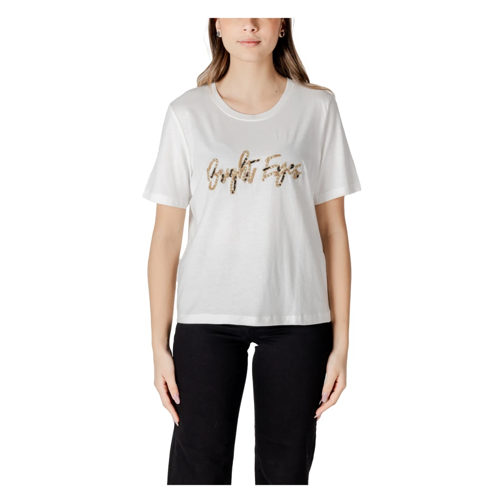 Jacqueline de Yong Wit Bedrukt T-shirt voor Vrouwen White Dames