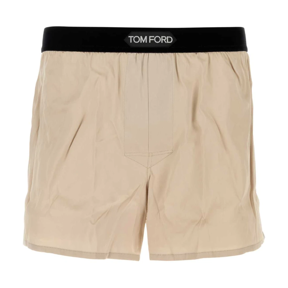 Tom Ford Satin Boxershort in Zand Beige Heren