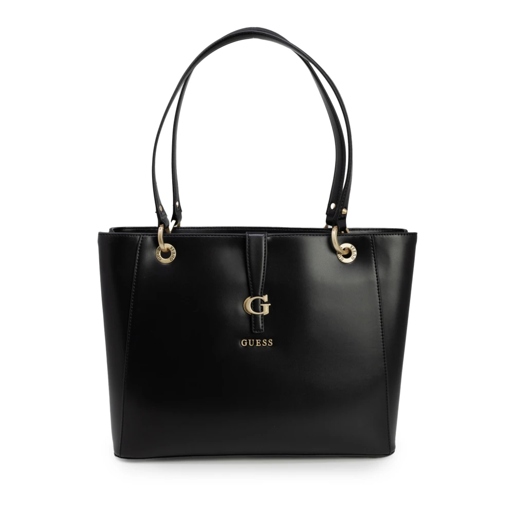 Guess Zwarte polyethyleen schoudertas met meerdere compartimenten Black Dames