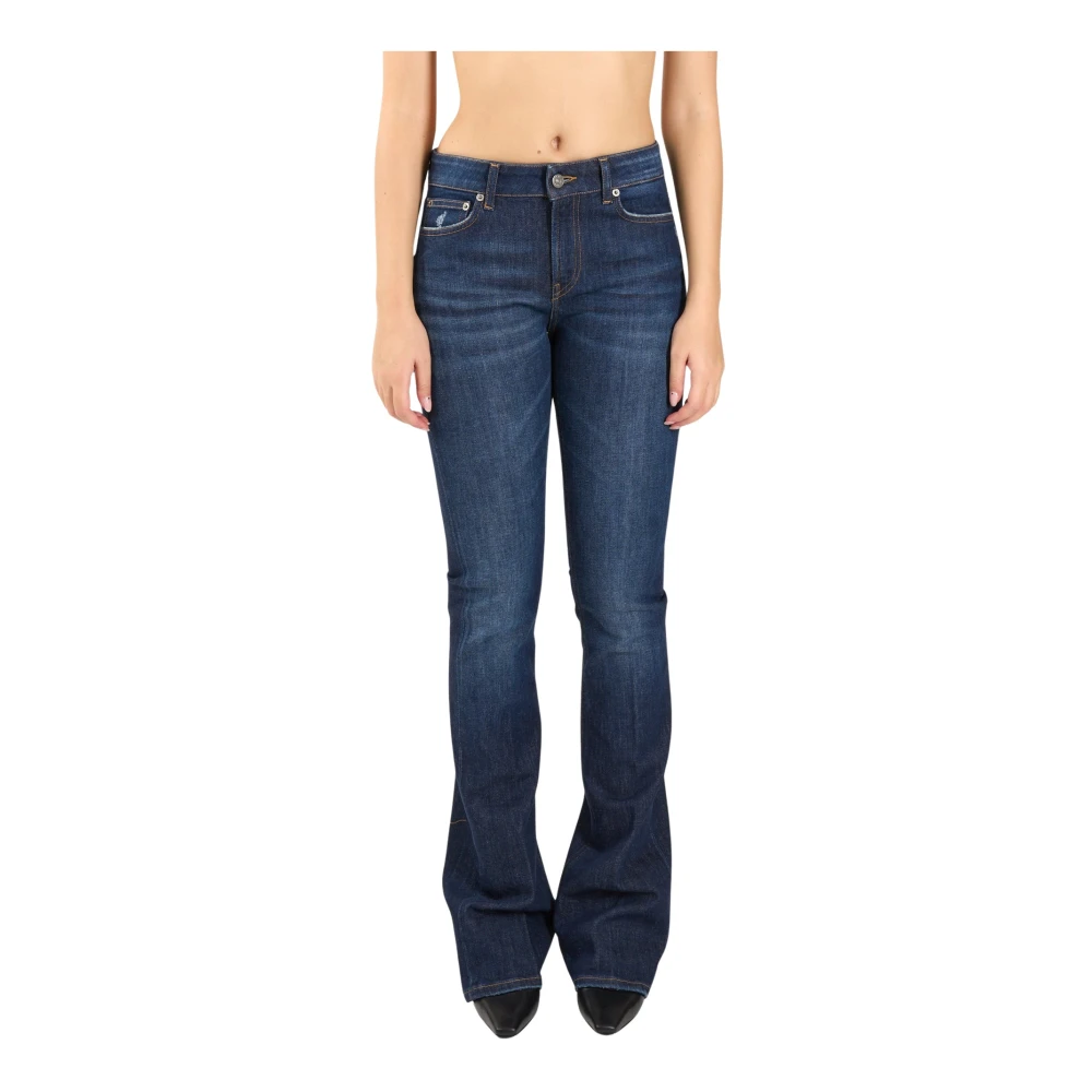 Dondup Nieuwe Lola Flare Jeans Blue Dames