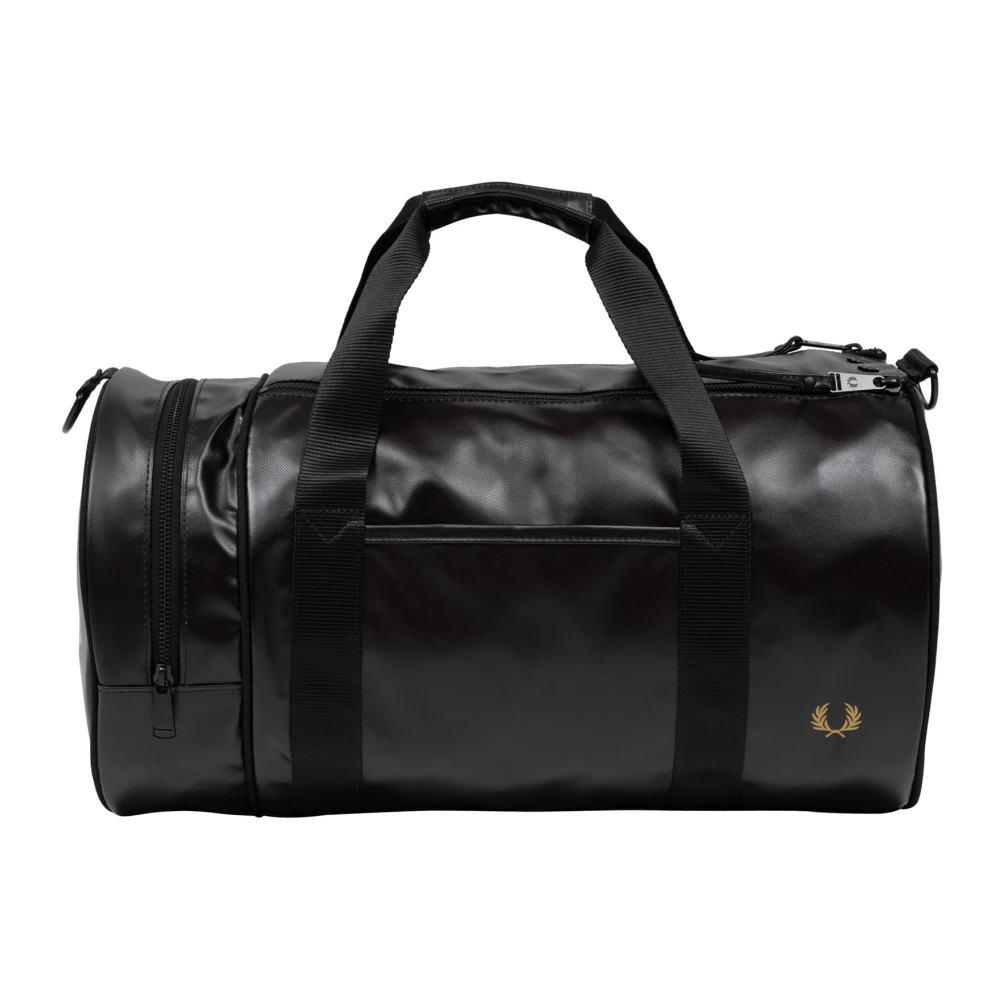 Fred Perry Zwarte Logo Voor- en Achtertas Black Unisex