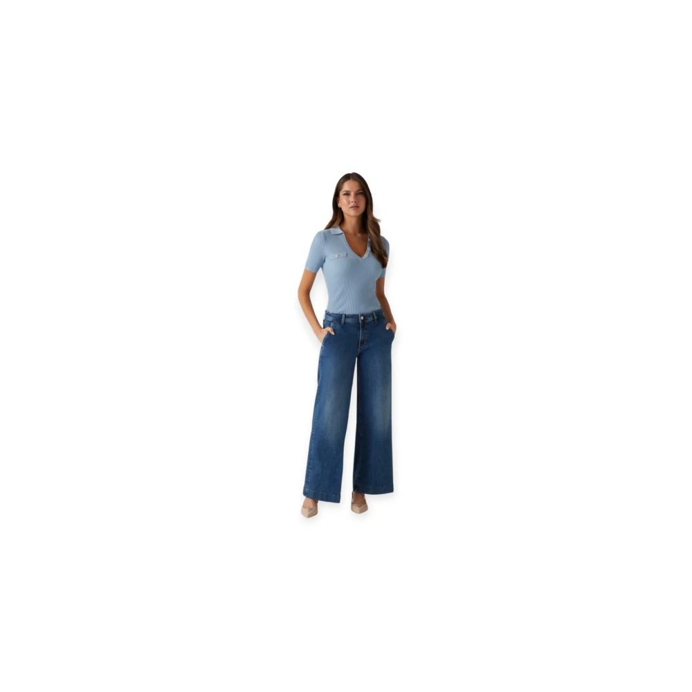Guess Klassieke Denim Jeans voor Mannen en Vrouwen Blue Dames