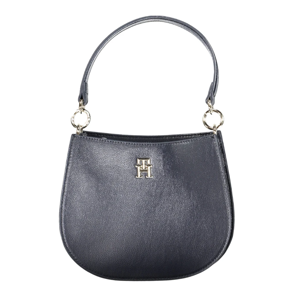 Tommy Hilfiger Women's Blue Shoulder Bag With Zip Closure