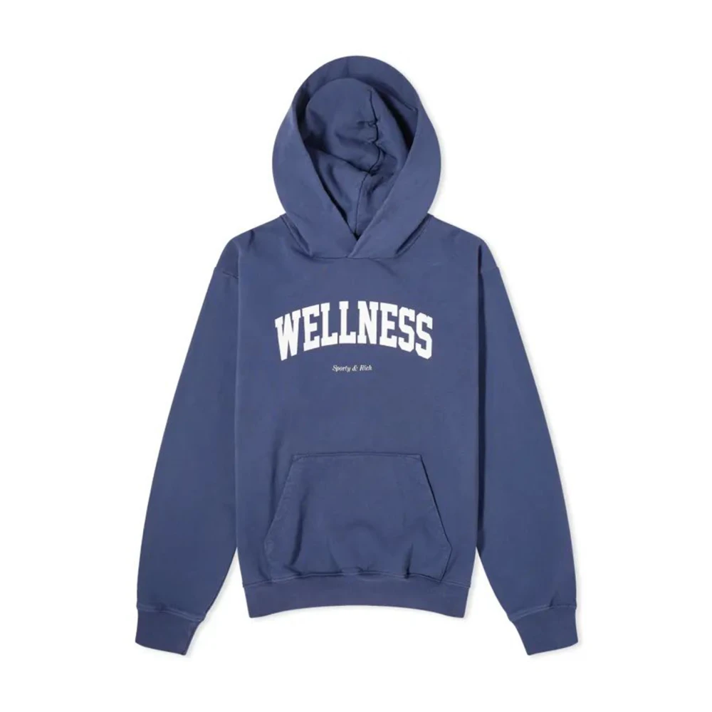 Sporty & Rich Navy Ivy Hoodie voor Wellness Blue Dames