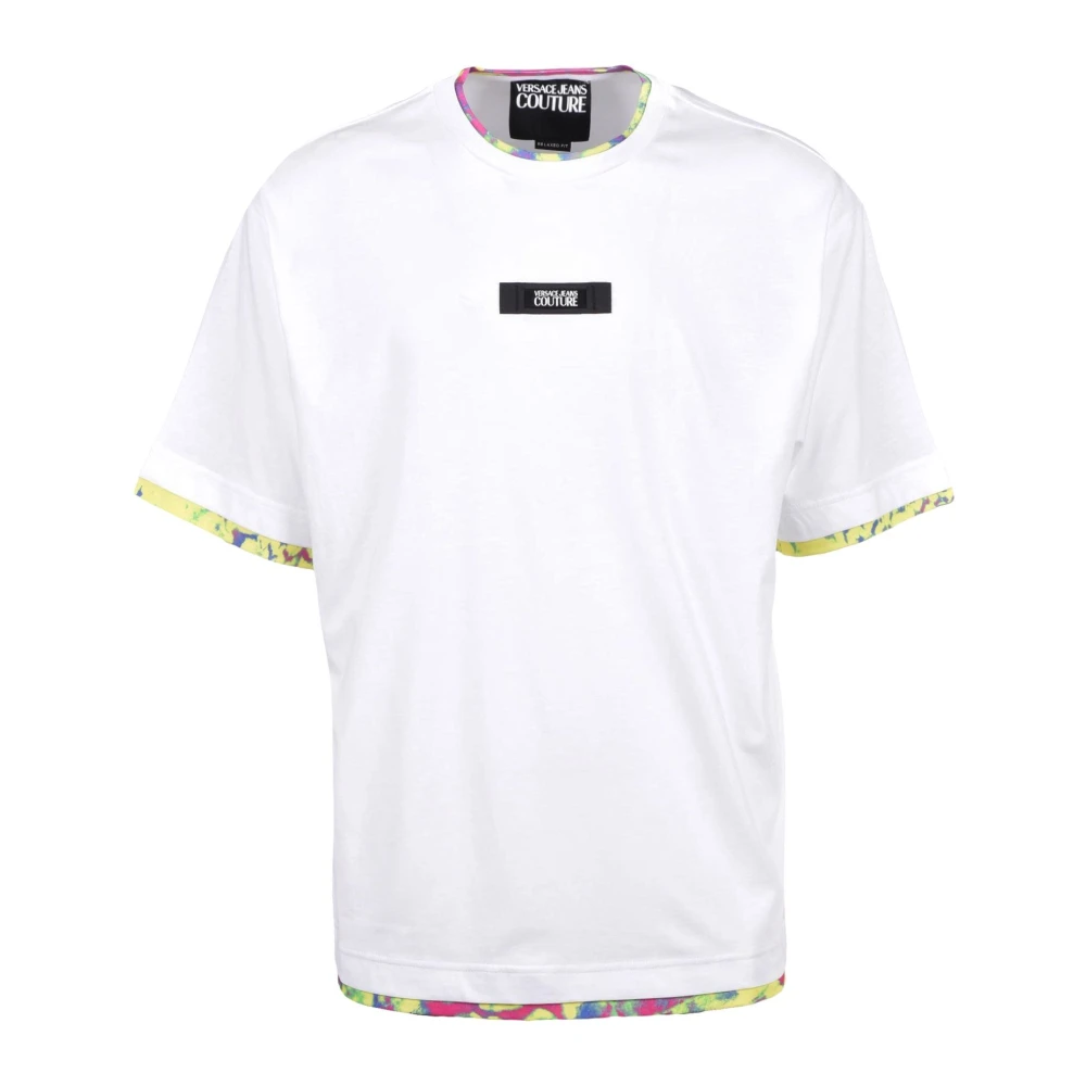 Versace Jeans Couture Katoenen T-shirt met stijlvol ontwerp White Heren