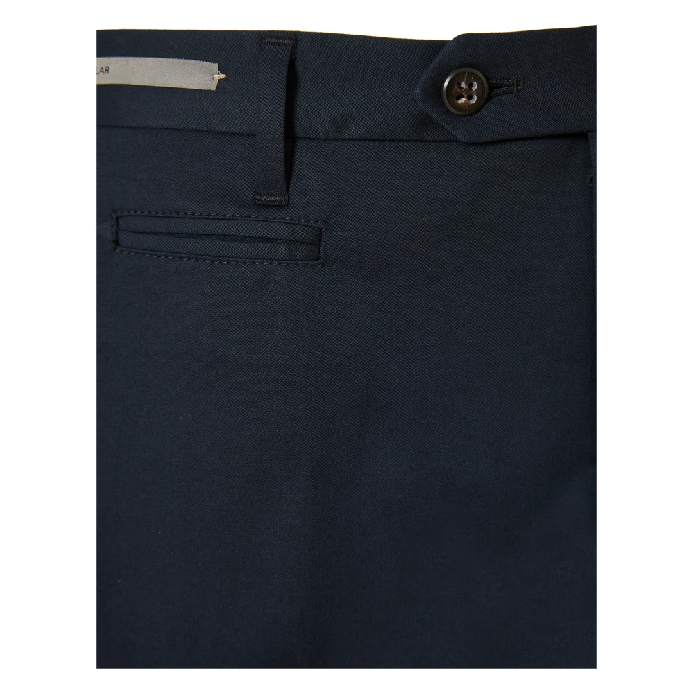Corneliani Katoenen broek met zij- en achterzakken Blue Heren