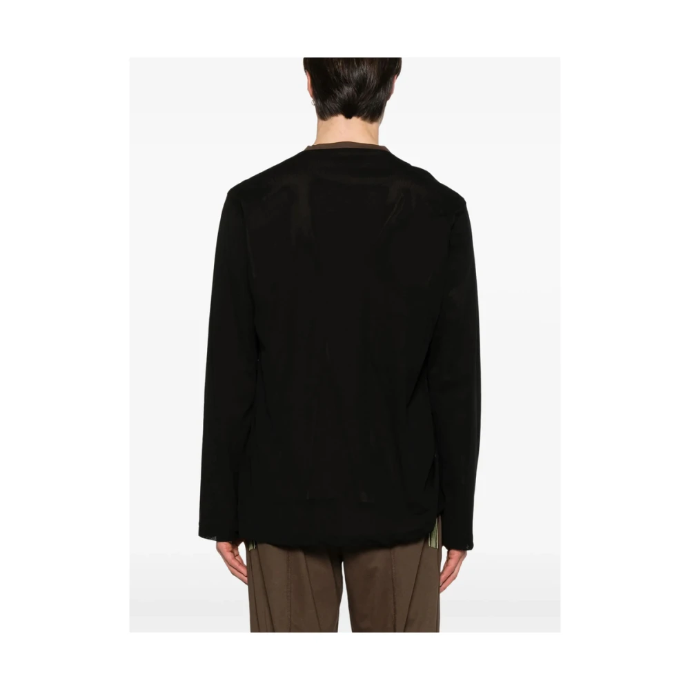 Kiko Kostadinov Gelaagd Crew Neck Longsleeve T-shirt Black Heren