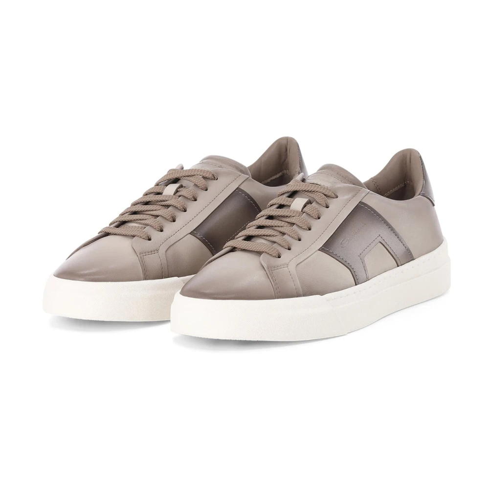 Santoni Men's Brown Sneakers, 9 Uk, Leather Sneaker