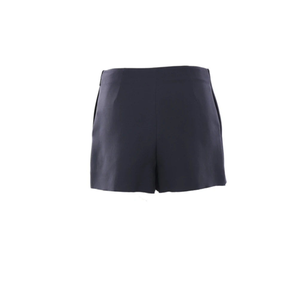 Valentino Garavani Blauwe Crepe Couture Rok VLogo Locker Blue Dames
