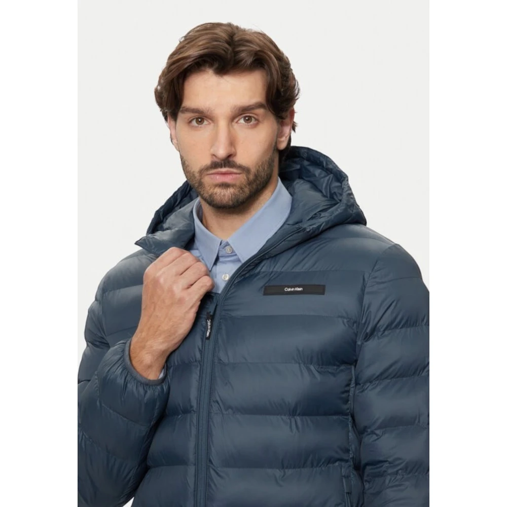 Calvin Klein Capuchon Puff Jack Ink Blue Heren