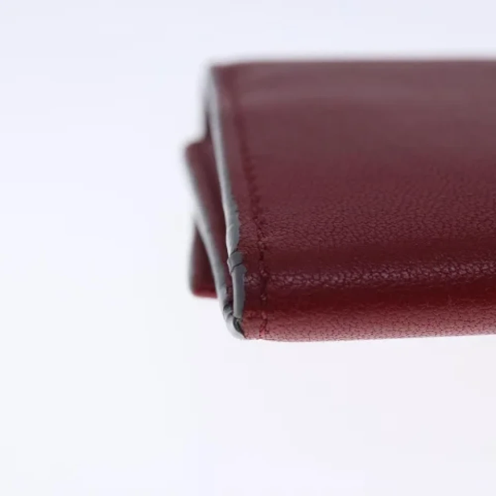 Chloé Pre-owned Leather wallets Red Dames