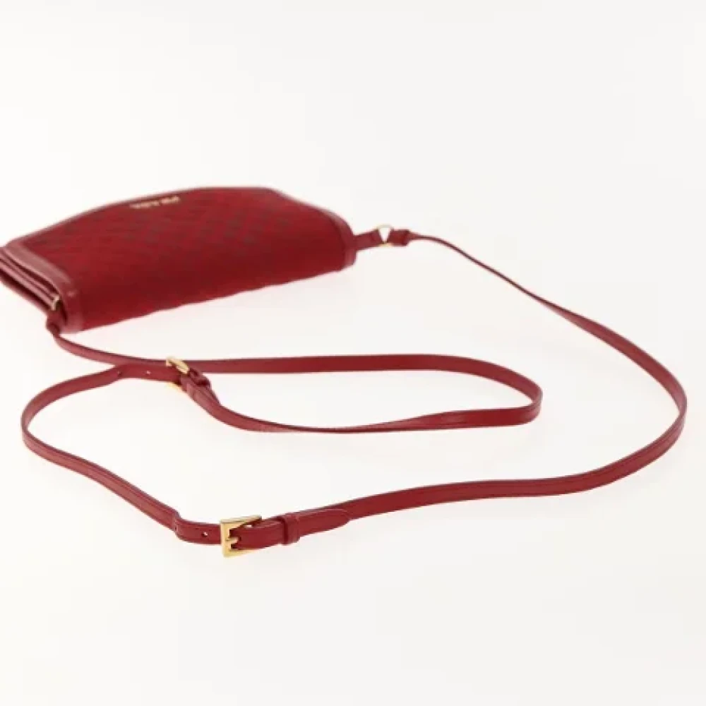 Prada Vintage Pre-owned Nylon prada-bags Red Dames