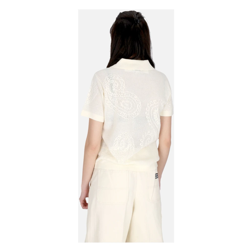 Obey Open Gebreid T-shirt White Dames