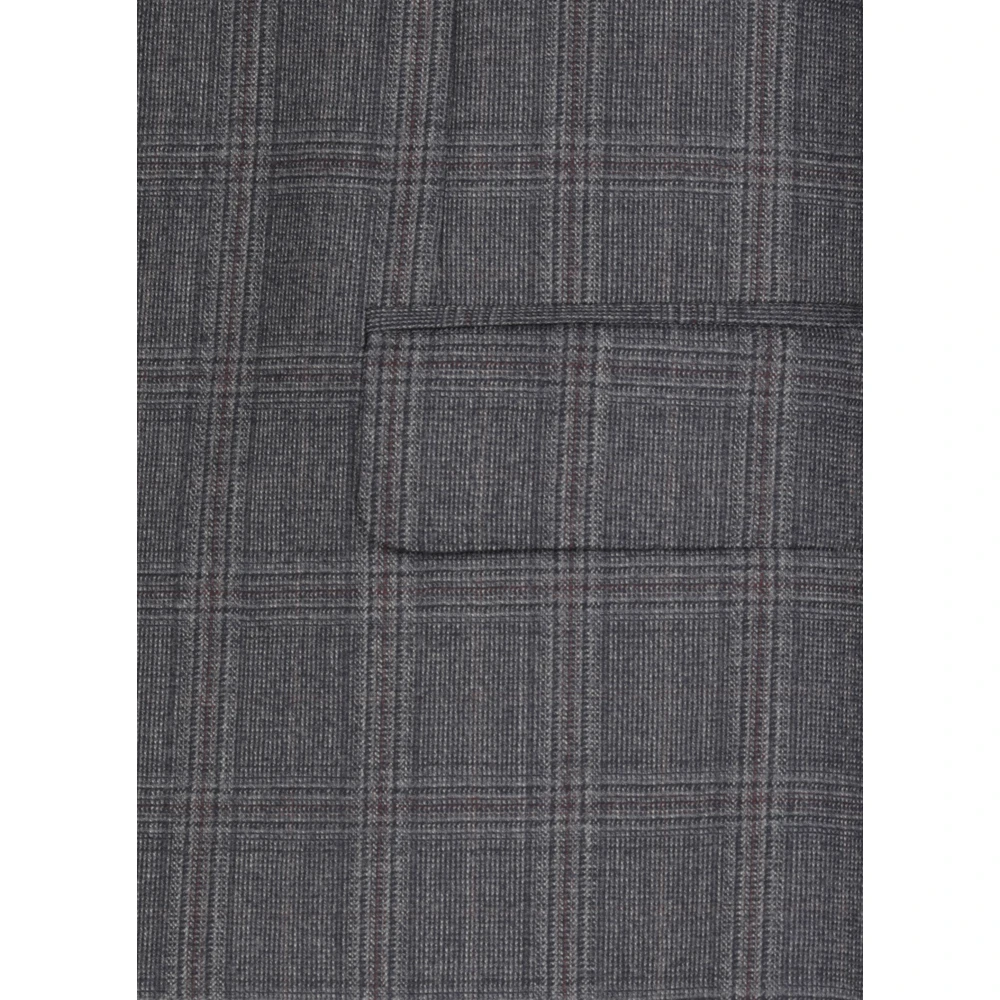 Caruso Blauw Wollen Pak Jas en Broek Blue Heren