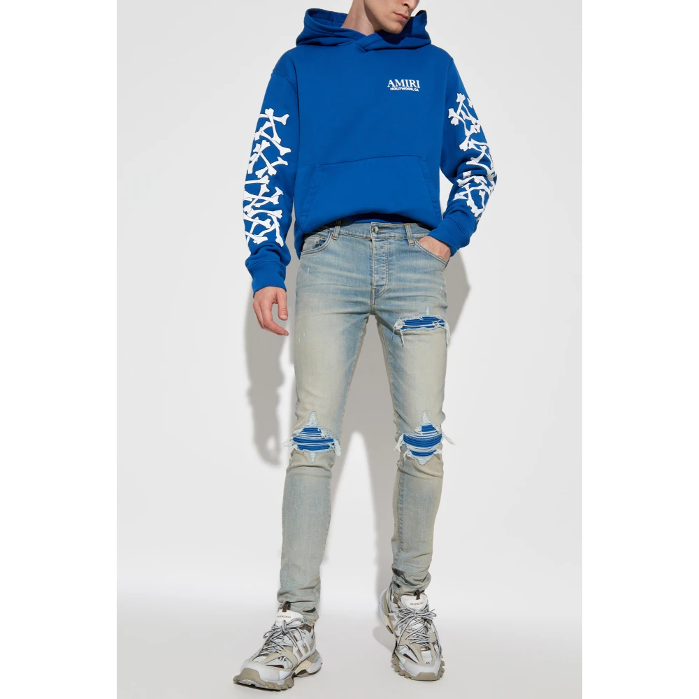 Amiri Jeans met logo Blue Heren