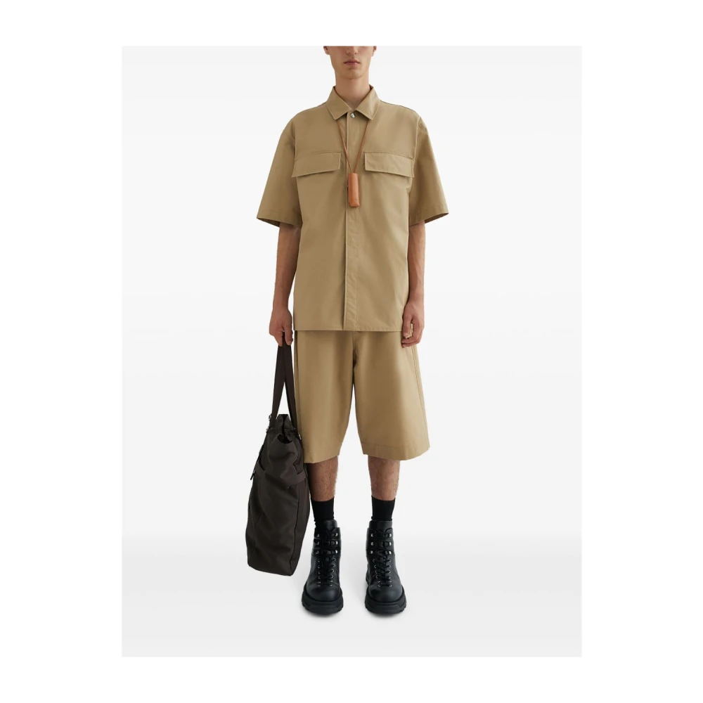 Jil Sander Beige Shorts voor Mannen Beige Heren